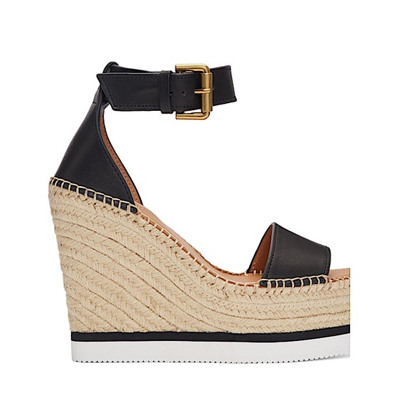 See by Chloe Glyn Black Leather Platform Sandals - Picture 8 of 14